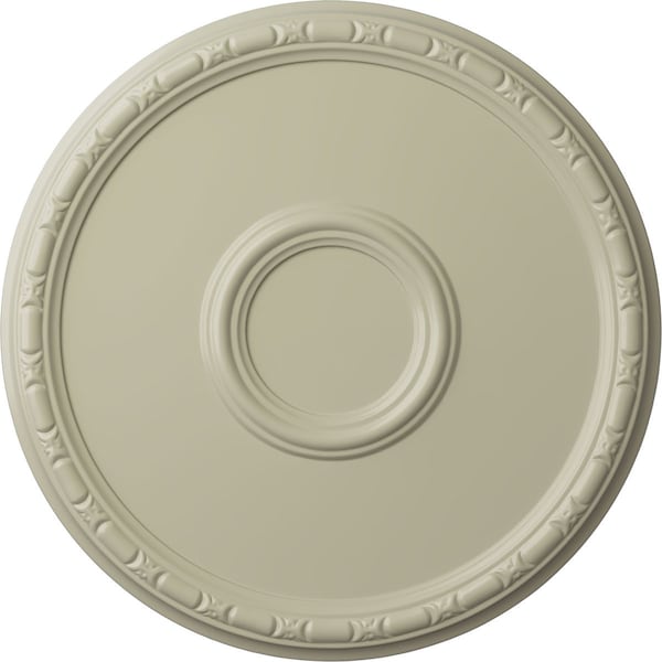 Ekena Millwork Odessa Bead & Barrel Ceiling Medallion (Fits Canopies up to 5"), 19 3/4"OD x 1 3/8"P, Clear Yellow CM20ODCYF - main